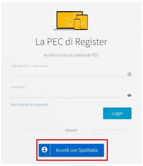 register pec accedi|pec register accesso.